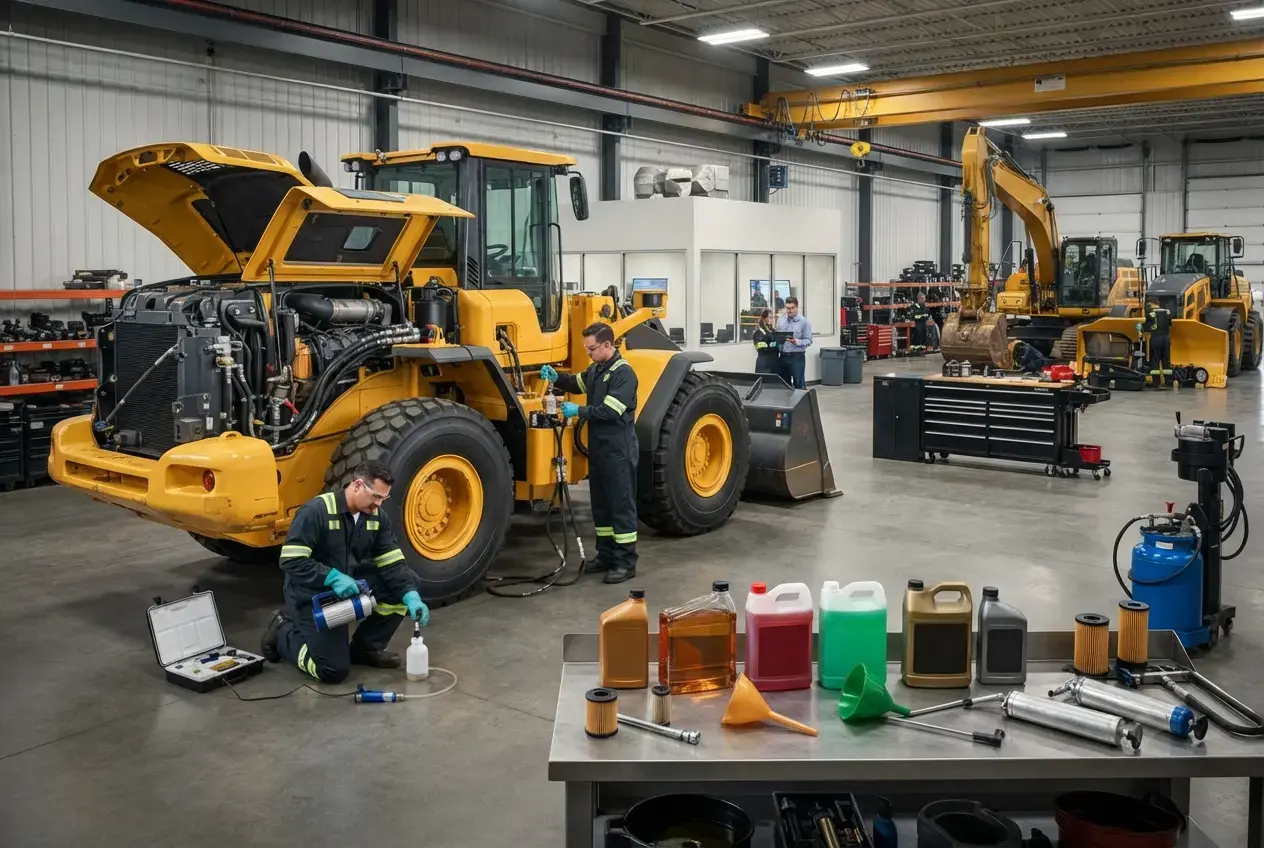 6 Wheel Loader Fluids You Must Check Regularly