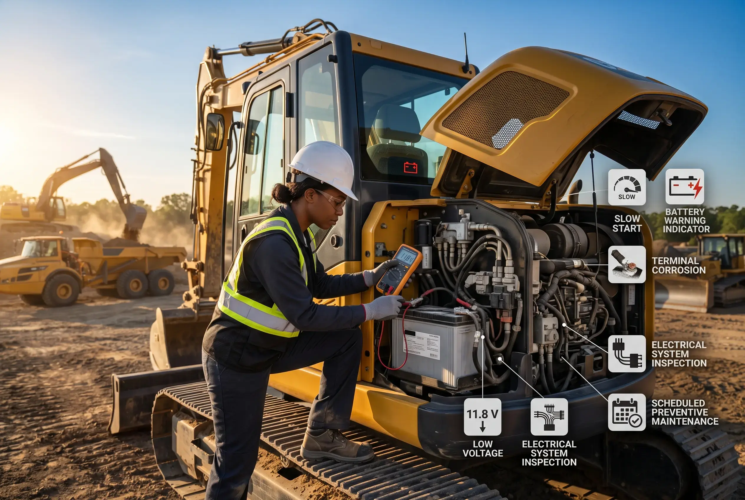 Heavy Equipment Battery Failure: Six Warning Signs