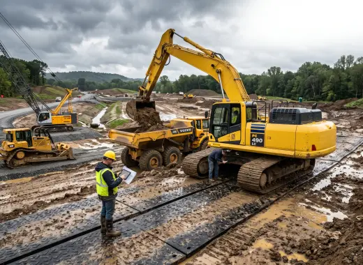 Managing Heavy Machinery in Soft and Muddy Ground