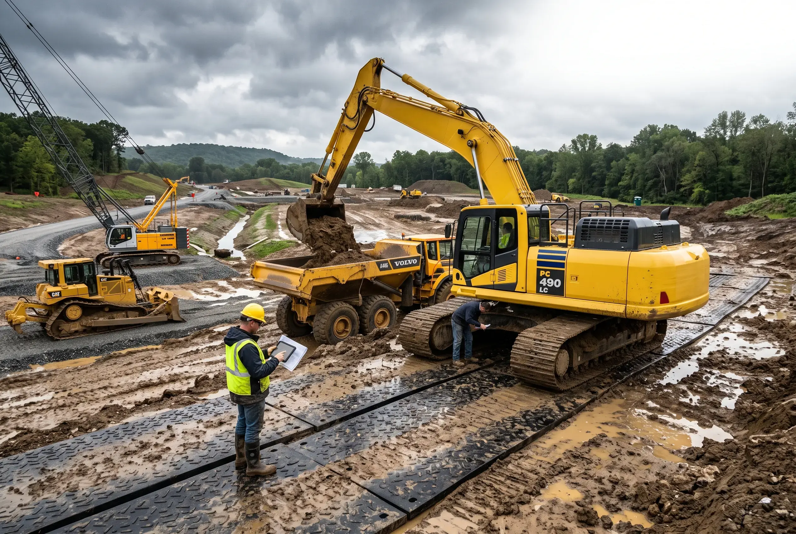 Managing Heavy Machinery in Soft and Muddy Ground