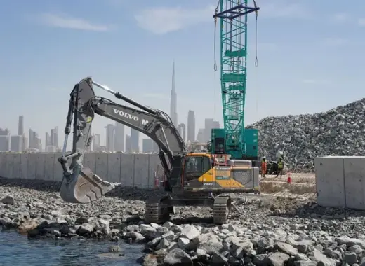 Large Excavators, 55 ton, Standard Boom