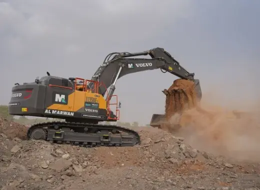 Large Excavators, 55 ton, Standard Boom